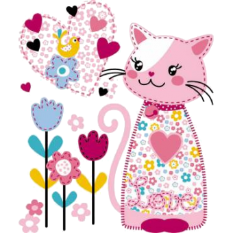 Katze Blumen rosa 