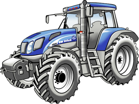 Traktor blau - klein 