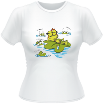 Frosch im Bikini Damen T-Shirt 