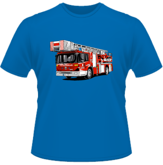 Drehleiterfahrzeug Feuerwehr T-Shirt 