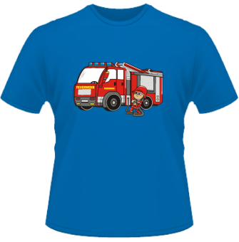 Feuerwehrauto Kinder T-Shirt 