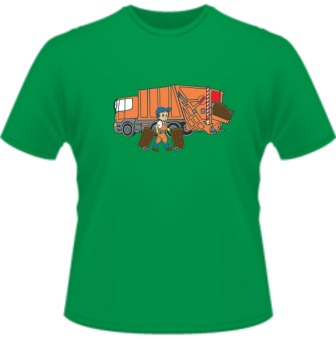 Müllauto Kinder T-Shirt -kelly green-