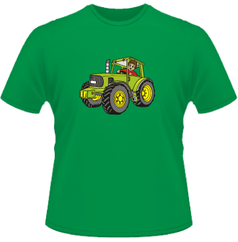 Grüner Traktor Kinder T-Shirt -kellygreen-