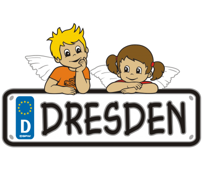 Kennzeichen Dresden Engel Aufkleber 