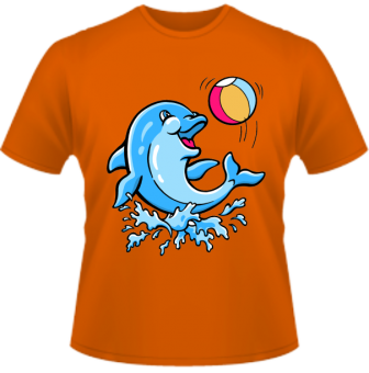 Delfin Ball Kinder T-Shirt 