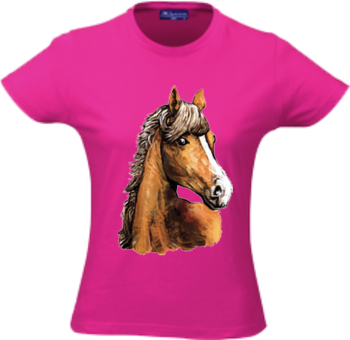 Pferdekopf braun (Damen T-Shirt) 