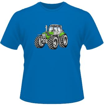 Traktor grün graue Felgen Kinder T-Shirt -royal-