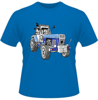 Traktor blau Kinder T-Shirt -royal-
