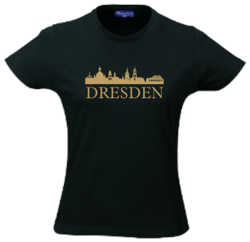 Dresden Skyline gold Damen T-Shirt 
