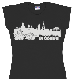 Dresden Silhouette Engel Damen T-Shirt 