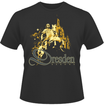 Goldener Reiter bei Nacht T-Shirt 