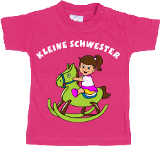 Kleine Schwester Baby T-Shirt -pink-
