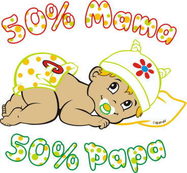 50% Mama 50% Papa 