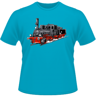 Dampflok 89 Kinder T-Shirt -türkis-