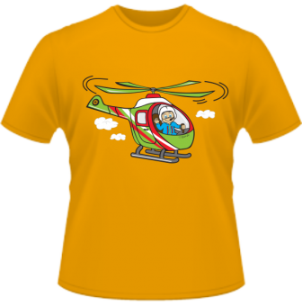 Hubschrauber Kinder T-Shirt 