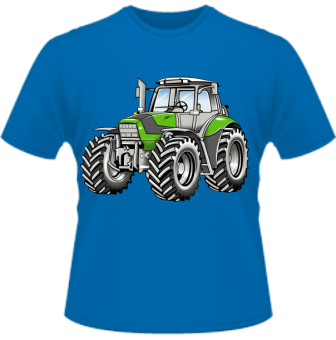 Traktor grün graue Felgen Kinder T-Shirt 