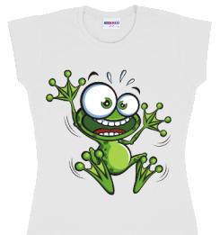 Verrückter Frosch Damen T-Shirt 