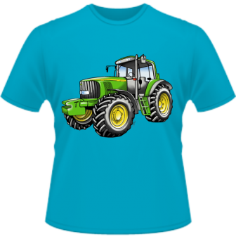 Traktor grün gelbe Felgen T-Shirt 