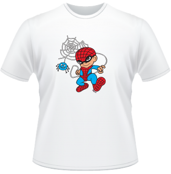 Spider Kid Kinder T-Shirt -weiß-