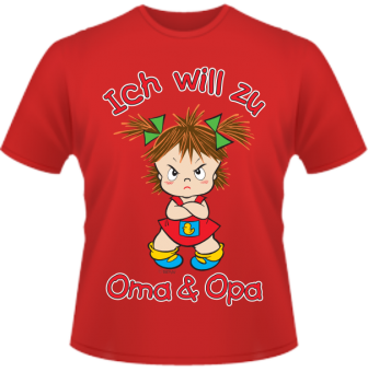 Ich will zu Oma&Opa  Kinder T-Shirt 